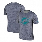 Miami Dolphins Nike Gray Black Striped Logo Performance T-Shirt,baseball caps,new era cap wholesale,wholesale hats